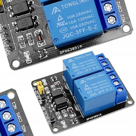 2-Kanal Relæmodul 12V SPDT – Optisk Isolation | 10A | Kompatibel med Arduino, Raspberry Pi