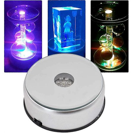 LED Lys Roterende Display Stand til Krystaller med AC Strøm