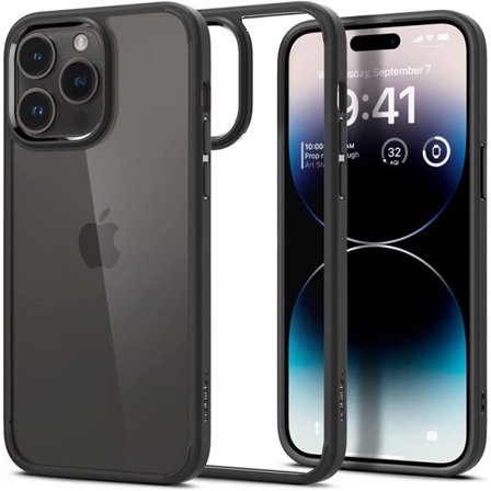 Spigen Ultra Hybrid iPhone 14 Pro-fodral - matt svart