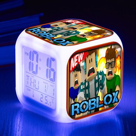 Led 7 farger skiftende vekkerklokke Roblox