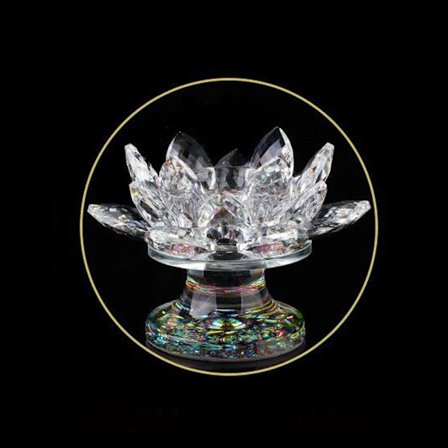 Crysta Lotus Flower Ornament Lotus Flower Figur TRANSPARENT