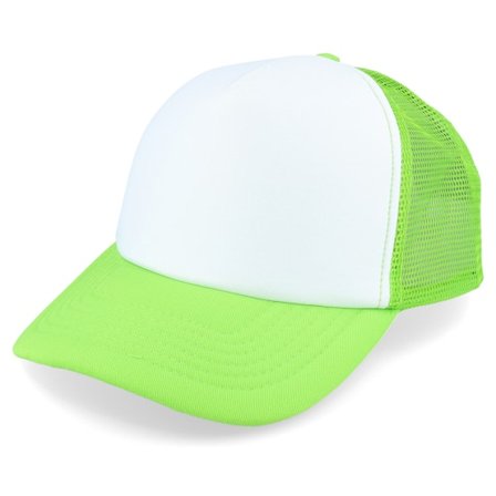 Beechfield - Grønn trucker Caps - Foam Lime Green/White Vintage Trucker @ Hatstore