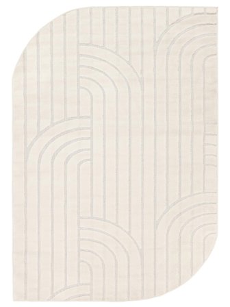 Flowie 200X300 Biały Geometryczny Dywan Bawełniany