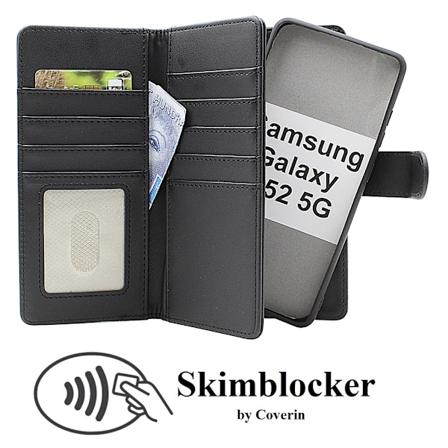 Skimblocker Galaxy A52 5G XL Magnet Plånboksfodral Svart