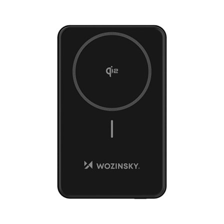 Wozinsky Qi2 Powerbank 10000 mAh 22.5W 1xUSB-C 1xUSB-A - Svart