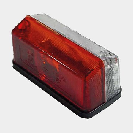 Luz de posição, branca/vermelha, 41 x 90 x 41 mm