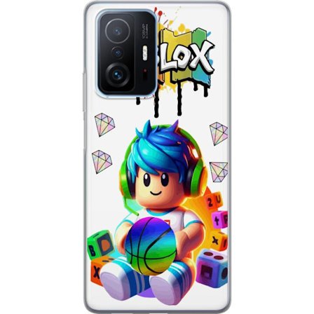 Kompatibelt Mobildeksel til Xiaomi Xiaomi 11T Fargerik Roblox-illustrasjon med spillkarakter, leker og energi, perfekt for spillfans og barnerom i mod