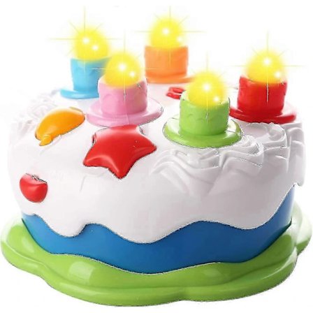【PP】Vauvan syntymäpäiväkakku lelu valoilla musiikkilelu 18 kk+ vuotiaille taaperoille
