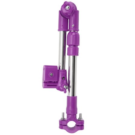 Sykkelparasollstativ i rustfritt stål 360° justerbar teleskopisk utendørs rullestolparasollbrakett Lilla