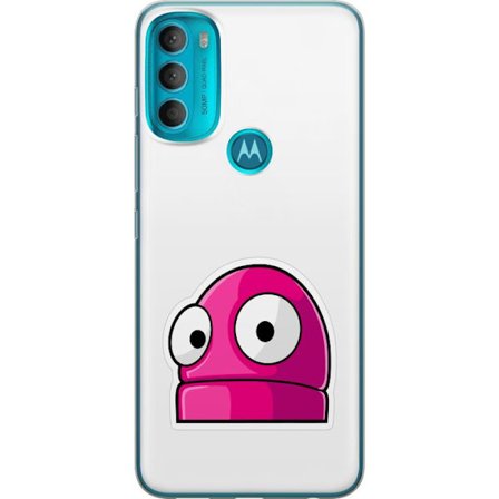 Kompatibel Mobilcover til Motorola Motorola Moto G71 5G Rosa tegneseriefigur med store øjne i legende og humoristisk stil
