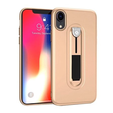 iPhone Xr kickstand mat etui - Guld