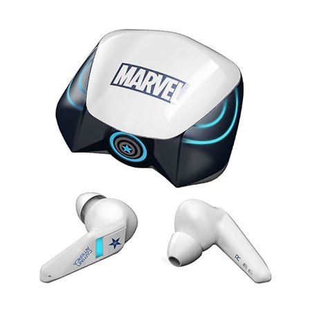 Trådlösa Bluetooth-hörlurar In-ear brusreducerande sport-spel lång batteritid hörlurar(Vit)