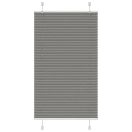 Plisserad persienn antracit 75x150cm tyg bredd 74,4cm polyester