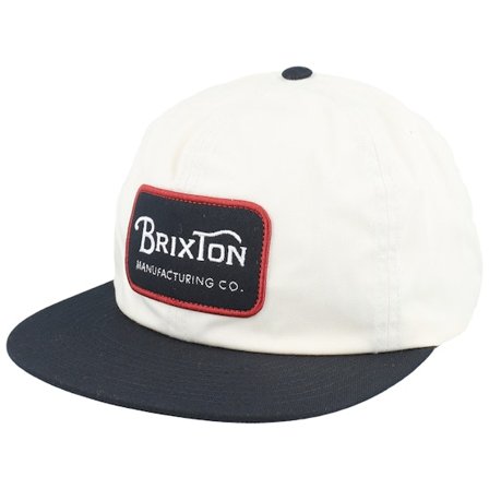 Brixton - White snapback Caps - Grade Hp Off White/Black Snapback @ Hatstore