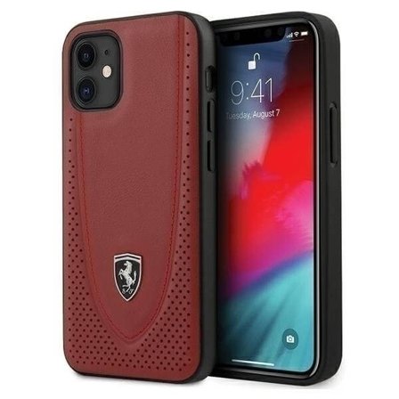 Ferrari Cover til iPhone 12 mini 5,4" Off Track Perforated - Rød