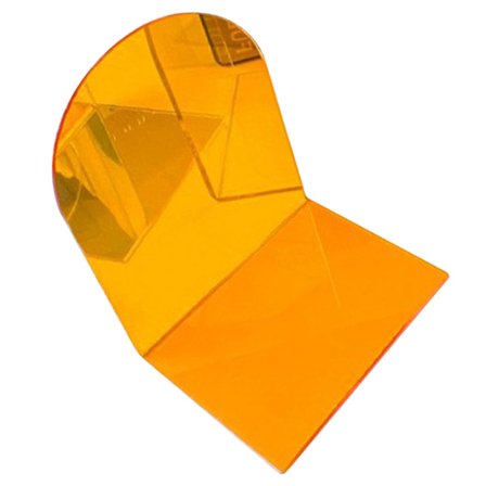 Akryl L-formede Bokstøtter Transparent Sklisikker Kraftig for Kontor eller Student Oransje