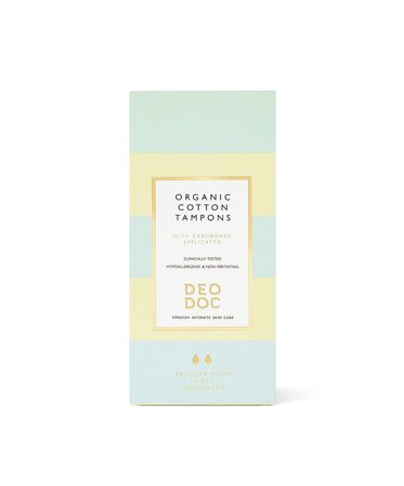 DeoDoc Organic Cotton Tampons With Applicator, Medicin & Pleje, Bind & Indlæg, Tamponer