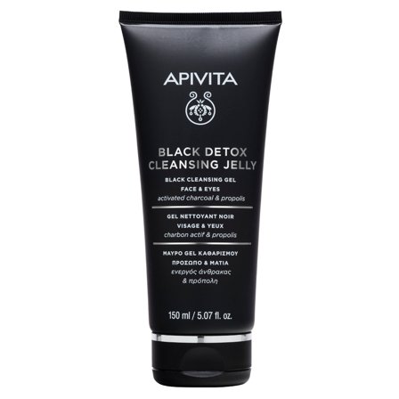 APIVITA Detergenti e Struccanti Black Detox Gel Detergente Nero – Viso e Occhi 150ml - Gel detergente viso
