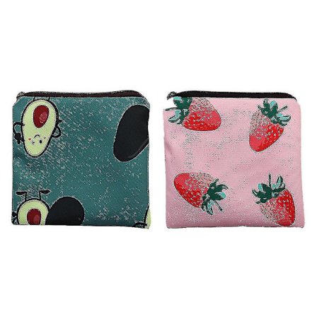 2 Pak Sanitært Bind Opbevaringspose Sanitært Bind Puder Opbevaringspose Med Lynlås