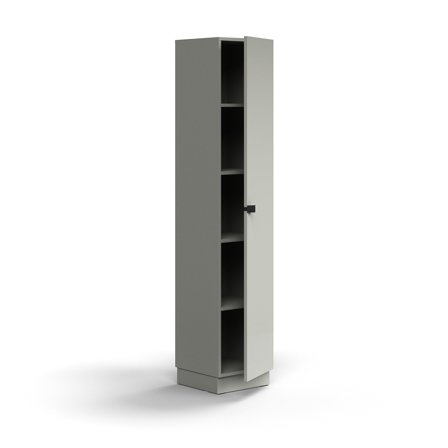 Schrank QBUS, 2025x400x420 mm, hellgrau