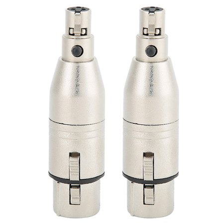 2kpl Mini XLR 3-nastainen Naaras - XLR 3-nastainen Naaras Audioadapteriliitin