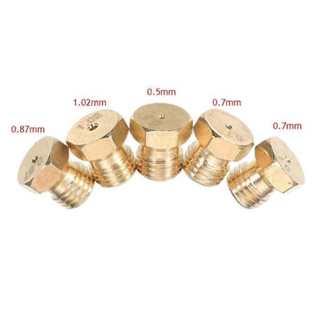 5 stk. Brænder Gas Kogeplade LPG Konverteringssæt Dyser Propandyser 70 87 70 50 102 Komfurer Gas Komfur Gasdyser