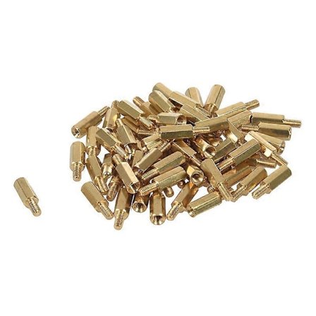 50 stk. M3 Han x M3 Hun 11mm Længde Messing Skruegevind PCB Afstands Stykker