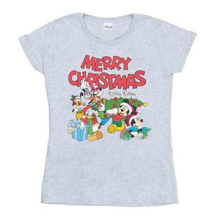 Disney Womens/Ladies Mickey And Friends Winter Wishes Bomull T-shirt