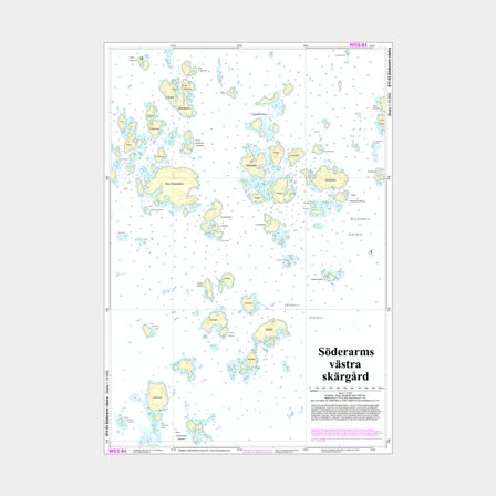 Cartas especiales Hydrographica 611-03A Archipiélago occidental de Söderarm, A2 sin plegar (plano)