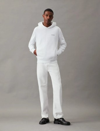 Calvin Klein Micro Logo Repreve Hoodie - White - XL