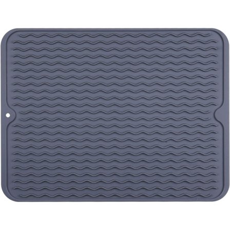 Silikon Opvaskemåtte, Drænbræt Måtte til Køkkenbord, Nem Rengøring Varmebestandig Måtte (Sort)