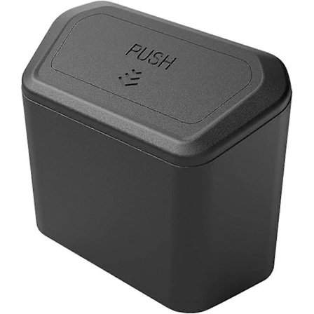 /EA/Bil skraldespand med låg, Mini bil skraldespand Bil skraldespand Affaldsorganisator, Hjemmekontor Køkken Stue Bil skraldespand Skraldespand (Sort)