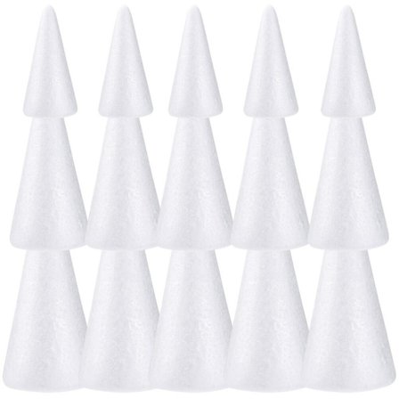 30 stk. Julepynt i skum til børn - Julehåndværk i skum - Juletræspynt i skum - Små kegler i flamingo