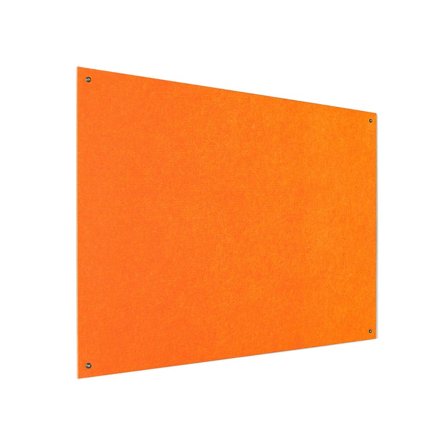 Recycled fire-retardant noticeboard, 1800x1200 mm, orange
