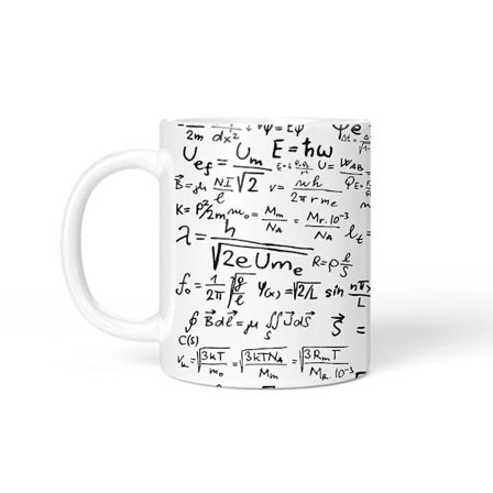 Matematiske formler Kaffekrus - Tenk over berømte matematiske ligninger mens du nyter drikken din - Leveres i en morsom gaveeske