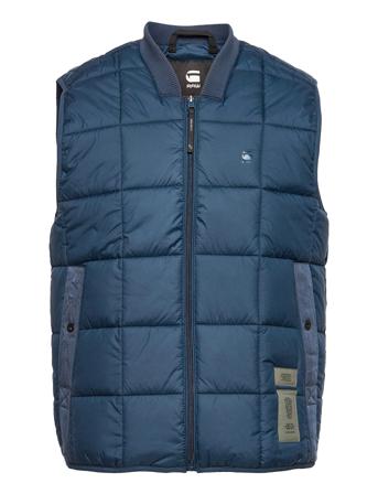 Meefic Sqr Quilted Vest Blue G-Star RAW