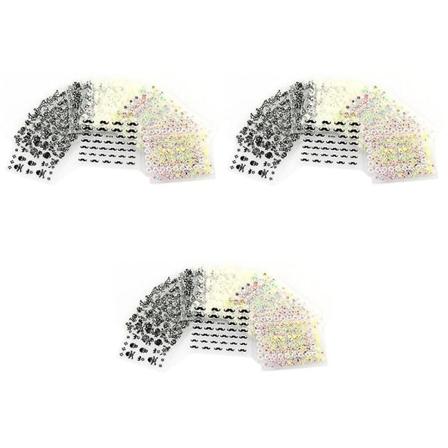 150 ark med blandade färger 3D-design självhäftande spets nagelkonst klistermärken dekaler nagelspets dekorationer (slumpmässig färg och mönster)