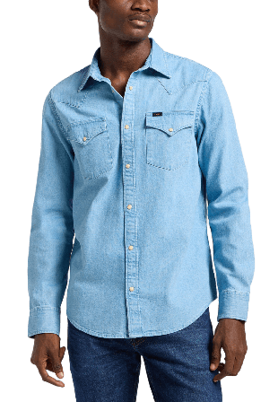 Lee Regular Western Shirt Skjortor Herr Blå S
