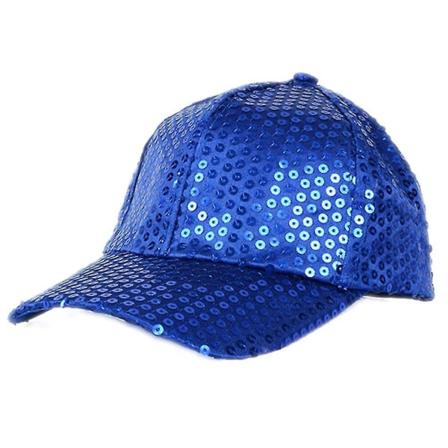 Kvinnor Män Glitter Paljetter Baseball Caps Snapback Justerbara Mössor Blue