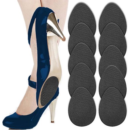 (Svart-5 par) Halkskydd för skor Självhäftande skoskydd Gummi Halkskydd för skor Sulskydd