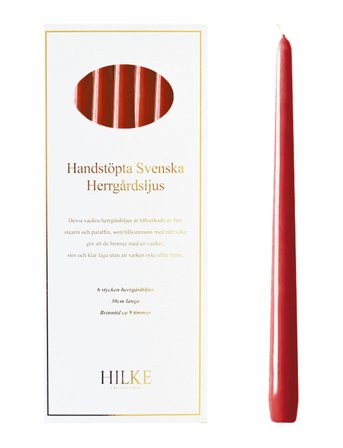 Hilke Collection Mansion Candles 6Pcs - Red - ONE SIZE
