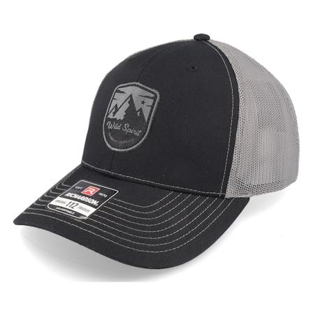 Wild Spirit - Shield Peak 112 Split Black/Charcoal Trucker Trucker Black Cap - @ Hatstore
