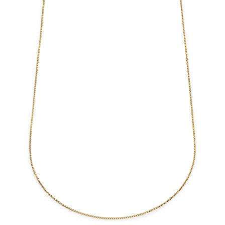 Essentials | 1 mm Gold-Tone Curved Box Chain Necklace for Men - Chain necklaces