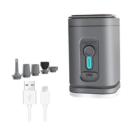 Trådløs oppblåsbar pumpe, bærbar utendørs elektrisk luftpumpe, luftkompressor, kompatibel med luftmadrass, sovematte, yogaøvelser