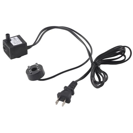 Ultraljudslös dränkbar vattenpump med LED-ljus för fiskdamm akvarium fontän US-kontakt