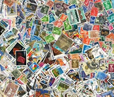 England - Frimærkepakke -2000 forskellige billedmærker og dagligmærker