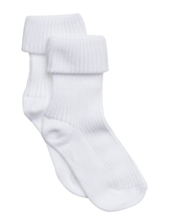 mp Denmark Cotton Rib Baby Socks - White - 25/28