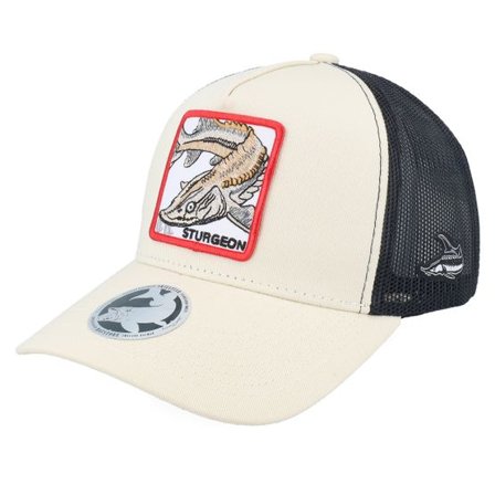 Skillfish - Grå trucker Keps - Sturgeon Box Stone/Black A-frame Trucker @ Hatstore