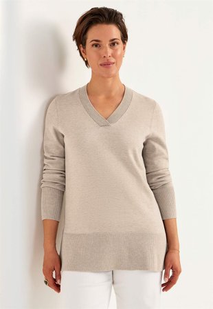 Cellbes of Sweden - Finstickad tunika - beigemelange - för damer - 58/60