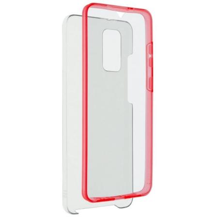 Edessä ja takana silikonikotelo Samsung S20 plus punaiselle "Red""Röd"